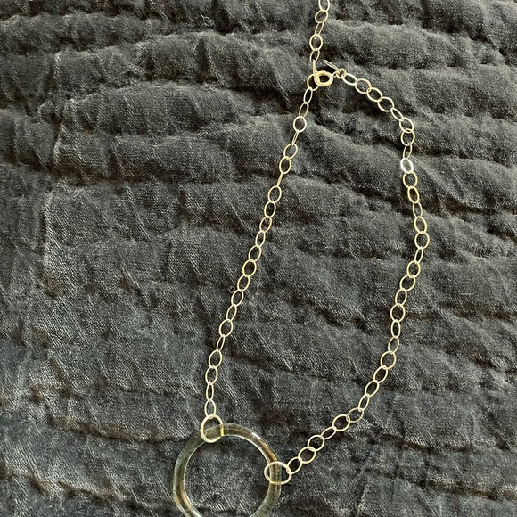 Sterling Silver Upcycled Glass Necklace Handmade - Picture 11 of 12